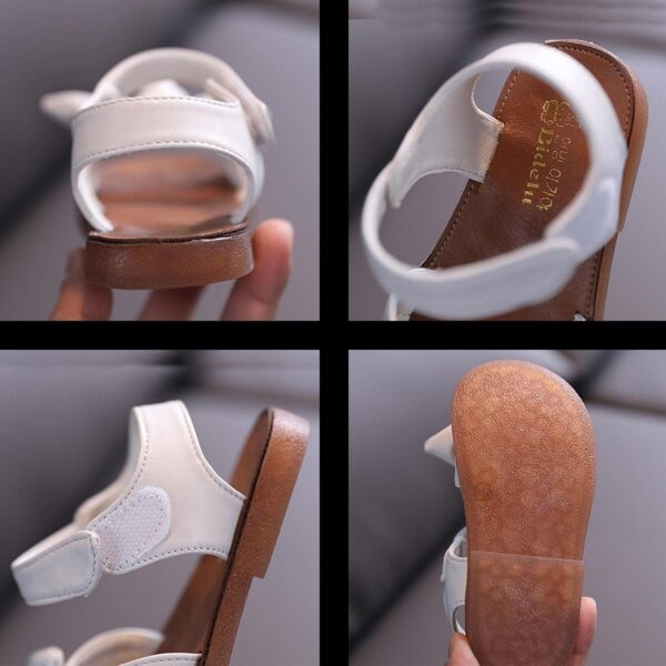 Daclay Girl's Sandals Soft Sole White Princess Comfortable Boys Kids Sandals - Image 7