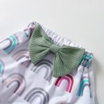 Derouetkia Infant Baby Girl Summer Clothes Suspender Tops + Bow Shorts Outfit Set - Image 6