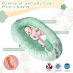 Baby Lounger, Infant Lounger for Newborn 0-24 Months, Breathable and Soft 100% Cotton Baby Nest Cover, Babies Essentials Gifts, Portable Co-Sleeping Baby Bed for Home and Travel - Image 2