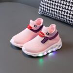 Kid's Glitter Fashion Sneakers - Kids Sports Athletic Shoes Toddler Little Kids Shoes Girls Printing Shoes Light Up Trainers Kids Soft Dance Plimsolls School Shoes for Children/Boys/Girls - Image 2