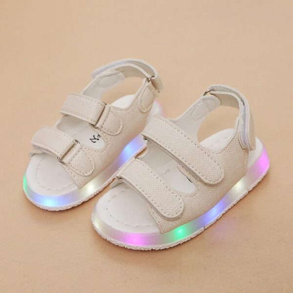 SRTUMEY Toddler Girls LED Light Up Sandal Kids Boys Flashing Sandals Summer Outdoor Unisex Child Sport Sandals Athletic Shoes - Image 4