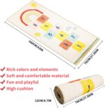 Rainbow Sky Hopscotch Game Rugs, Kids Bedrooms Rugs, Kids Play Mat Soft Floor Carpet for Bedroom Playroom Nursery,Great Gift for Girls & Boys (Rainbow Hopscotch, 120 * 170 CM) - Image 3