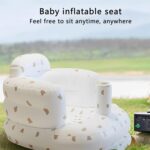 JIAMIAN Baby Inflatable Seat, Portable Baby Chair, Baby Sofa Inflatable Stool, Seated Floor Seat, Seated Inflatable Baby Seat, with Built-in Air Pump, Suitable for Infants Aged 3-36 Months - Image 5
