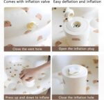 JIAMIAN Baby Inflatable Seat, Portable Baby Chair, Baby Sofa Inflatable Stool, Seated Floor Seat, Seated Inflatable Baby Seat, with Built-in Air Pump, Suitable for Infants Aged 3-36 Months - Image 7