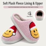 sharllen Girls Boys Slippers Kids Happy Face Slippers Novelty Christmas Santa House Slippers Plush Warm Winter Smile Slippers Indoor & Outdoor - Image 3