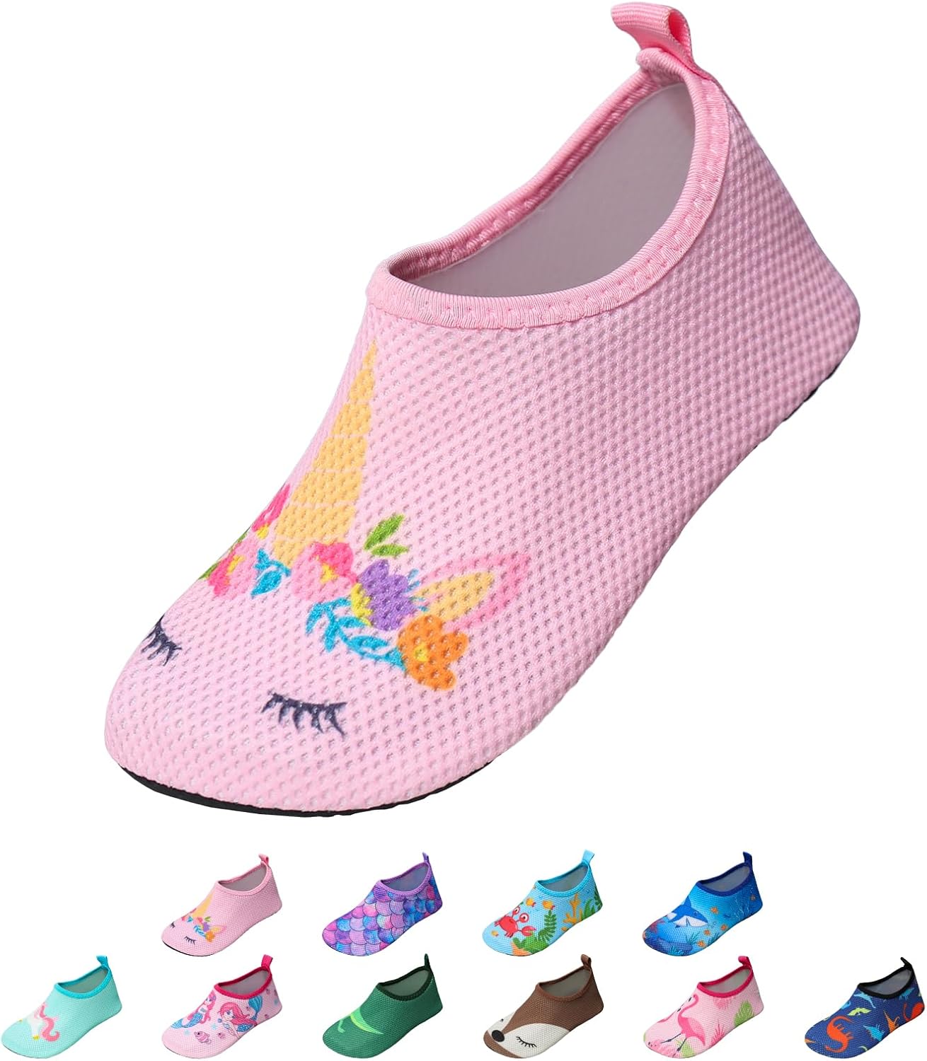 71HK4V5CrCL._AC_SL1500_.jpg EDOTON Kids Water Shoes Quick Dry Swim Shoes Toddlers Aqua Socks Lightweight Non-Slip Beach Shoes for Beach Swimming Pool - Image 1