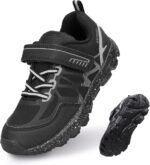 UOVO Boys Trainers Kids Walking Shoes Low-Top Sneakers Children Waterproof Trekking Hiking Footwear Running Shoes Black Blue Gray Size 9 UK Child to 5.5 UK