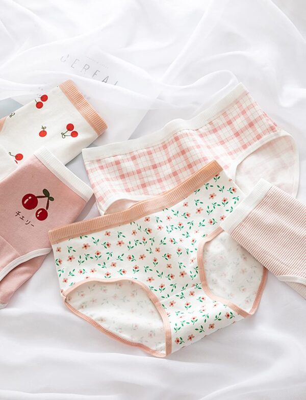 Happy Cherry - Cotton Briefs Underwear Girl Knickers Short Briefs Pants Underwear Pants Kids Underpants Comfortable Soft Breathable Panties with Colorful Cute Cartoon Pack 10 for Teenage 9-15 Years - Image 3