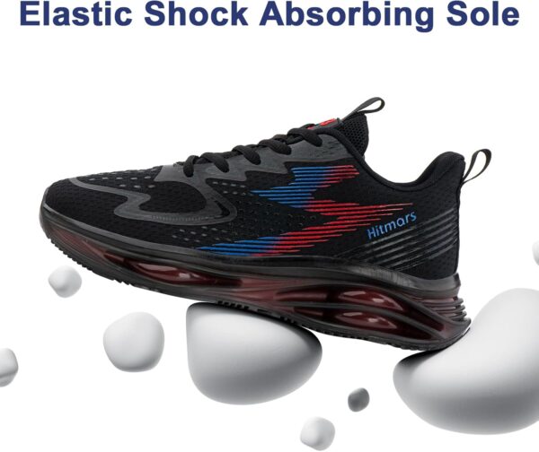 Trainers Mens Running Shoes Sports Sneakers Mens Walking Shoes Lightweight Gym Shoes Breathable Trainers for Men Air Cushion Casual Jogging Shoes Black Blue Green Red UK 6-11 - Image 3