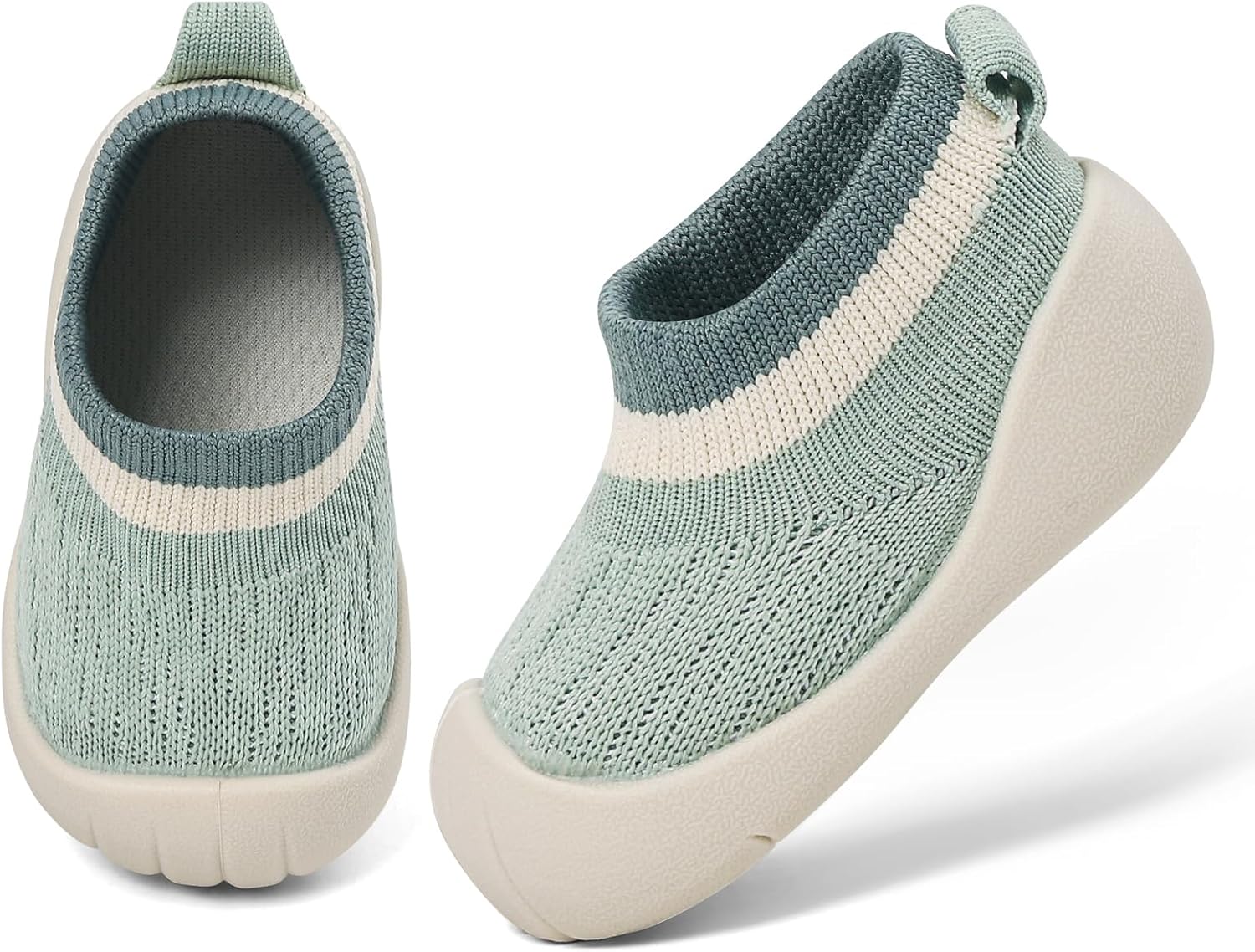 71Hgn6GhNL._AC_SL1500_.jpg MK MATT KEELY Baby Boy Girl Shoes Toddlers Barefoot Trainers Baby Walking Sock Shoes with Anti Slip Rubber Sole - Image 1