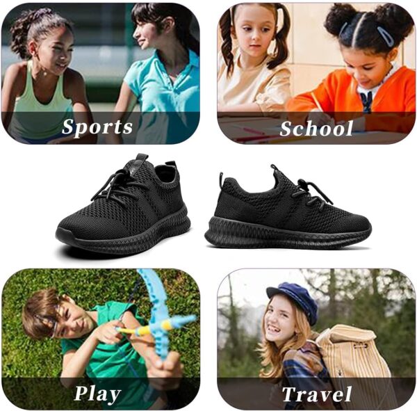 AZSDXS Boy’s & Girl's Trainers Slip-On Kids Trainers Outdoor Sports Kids Shoes Running Tennis Sneakers Non Slip Athletic Shoes PE Trainers - Image 7