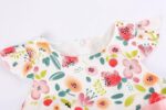 SMILING PINKER Toddler Baby Girls Dress Ruffle Sleeve Cotton Flower Print Sundress - Image 4