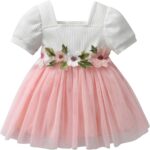 Infant Baby Girl Dress Tulle Sundress Floral Print Toddler Baby Girl Princess Dress
