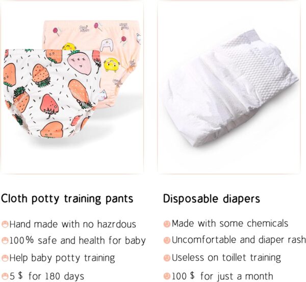 Potty Training Underwear Girls 2T,3T,4T,Toddler Underwear for Baby Girls 4 Pack - Image 4