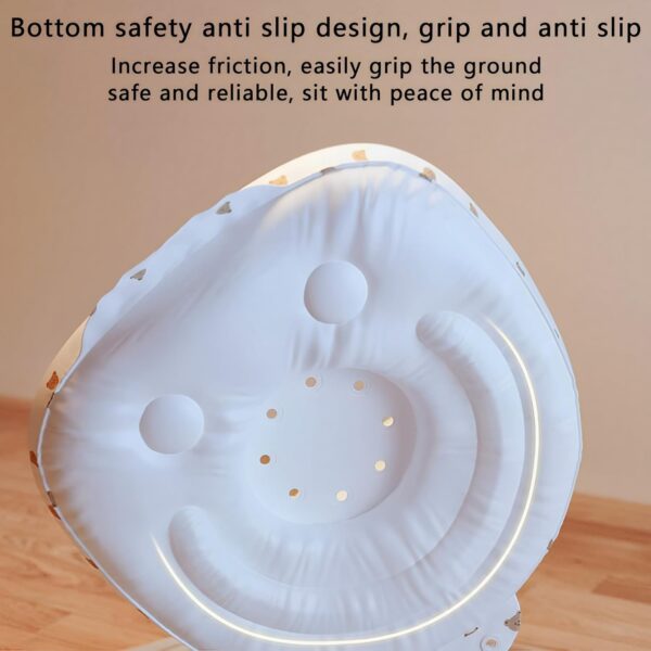 JIAMIAN Baby Inflatable Seat, Portable Baby Chair, Baby Sofa Inflatable Stool, Seated Floor Seat, Seated Inflatable Baby Seat, with Built-in Air Pump, Suitable for Infants Aged 3-36 Months - Image 6