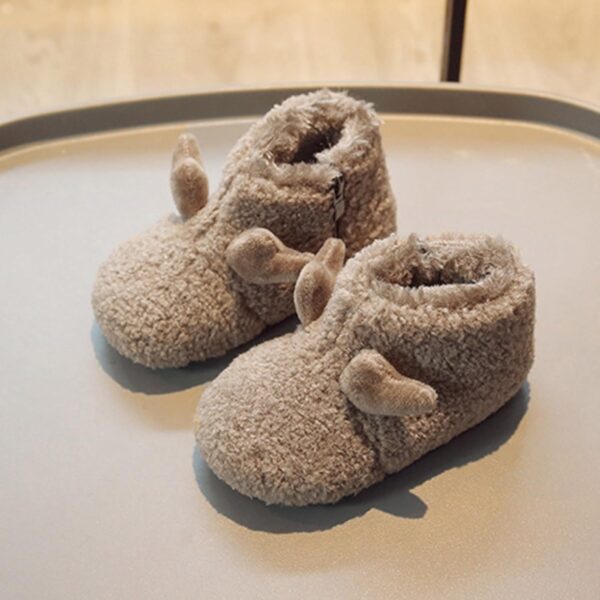 Infant Baby Boys Girls Classic for Boys and Girls Flat Plush Warm and Comfortable Cartoon Sheep Shape Boys Size 13 Shoes - Image 2