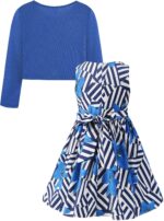 BONNY BILLY Girls Clothing Set 2 Pieces Long Sleeve Cardigan + Sleeveless Floral Print Dress Sets and Outfits - Image 10