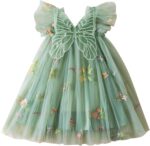 JiAmy Baby Girl Dress Toddler Tutu Tulle Butterfly Dresses Infant Sleeveless Wedding Birthday Party Princess Clothes for Girls 6 Months-5 Years