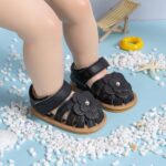 CENCIRILY Infant Baby Girls Summer Sandals Newborn Bow-Knot Open Toe Beach Shoes Casual Lightweight Anti Slip Sole Flat - Image 3
