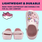 Girls Clogs Childrens Sandals with Removable Charms Kids Beach Pool Shoes - Image 6