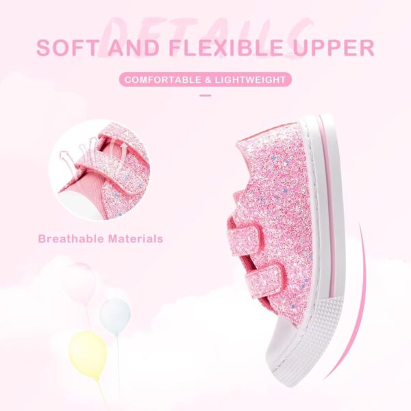 EUXTERPA Kids Trainers Boys Girls Easy Fasten Casual Sneakers Outdoor Shoes Walk Sport Canvas Pumps - Image 2