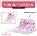 Unisex Trainers Easy Fasten Boys Girls Casual Sneakers Kids High Top Canvas Sports Shoes - Image 3