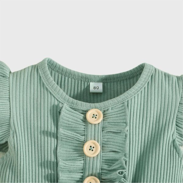 Similotey Toddler Baby Girl Summer Dress Floral Design Ruffle Dress for Baby Girls Sundress Outfits - Image 3