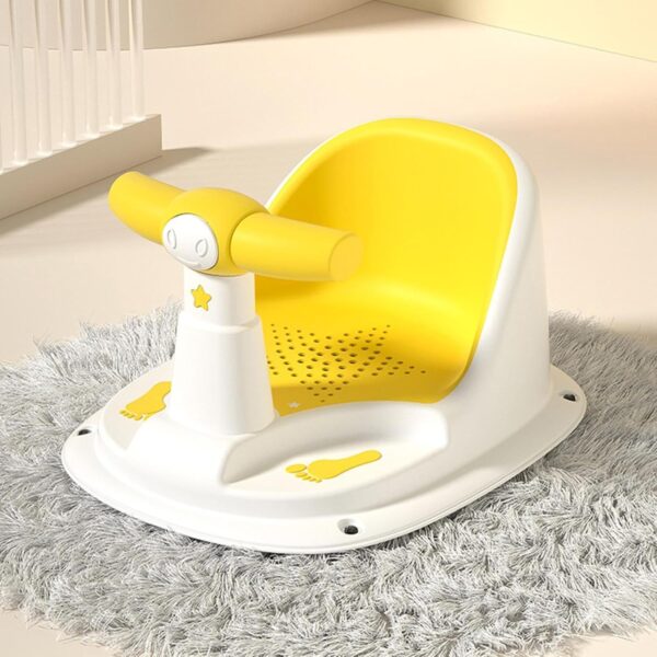 Baby Bath Seat, Washable Baby Shower Seat with Suction Cup, Backrest Support, Seat Bath Seat, Washable Bath Chair for and Girls, Baby Shower Seat for Babies from 6 Months - Image 9