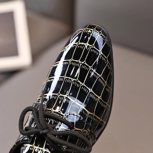 Boy's Leather Dress Loafers Shoes, Back to School Kids' Oxfor𝐝s Dress Shoes Formal Shoes Formal Shoes (Black, 11.5 Little Child) - Image 4