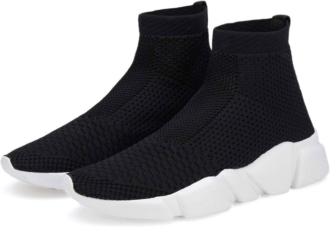 71JrONelqUL._AC_SL1500_.jpg Hetios Boys Girls Shoes Knit Slip Lightweight Athletic Running Sneakers Breathable Shoes (Toddler/Little Kid/Big Kid) - Image 1