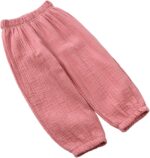 inlzdz Baby Boys Girls Cotton Linen Trousers Pants Toddlers Casual Harem Pants Long Bloomers - Image 2