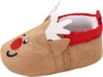 Christmas Shoes for Baby and Toddler Boys Ankle Boots Booties Winter Warm Boots Santa Reindeer Snowflakes Barefoot Feel Sizes 0-24 Months Footwear - Image 4