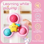 lerrbo 3PCS Pop Suction Cup Spinner Toys for 1 Year Old Boy Girl|Novelty Spinning Tops for Toddler Age 1-2|Sensory Baby Bath Toys for Toddlers 1-3|6 12 18 Months Boy Birthday Gift for Infant - Image 5