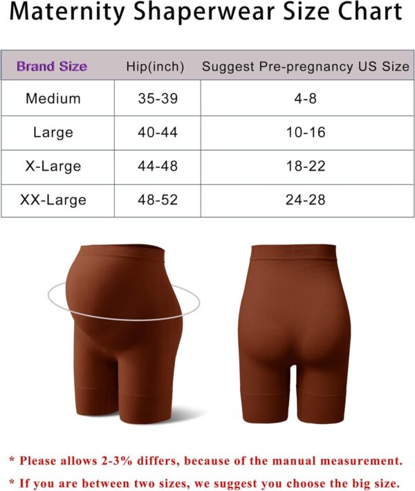 SUNNYBUY Women's Maternity Shapewear for Dresses, Seamless Mid-Thigh Pregnancy Underwear Over Belly Support - Image 5