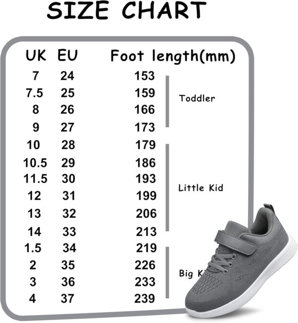 Boys Girls Shoes Kids Sneakers Breathable Athletic Running Tennis Shoes for Toddler/Little Kid/Big Kid - Image 2