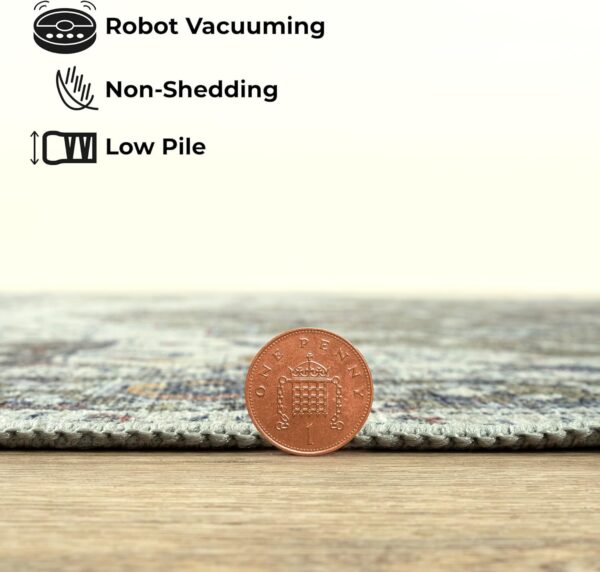 Arty Rugs Machine Washable Rug, 240x330cm, 75% Recycled Cotton, Short Pile, Non-Slip Backing, Non-Shedding, Area Rugs for Living Room, Bedroom, Kitchen, Hallway, Office, Sage - Image 4