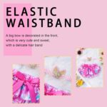 inlzdz Baby Girls Tie Dye Satin Ruffle Bow Bloomers Diaper Covers & Headband Set for Photography - Image 6