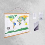 Benjia A4 Poster Frame Frames, Magnetic Light Wood Wooden Poster Hangers Hanger Hanging Kit for Canvas Artwork Art Print (21cm / 8.3&quot;, Teak Colour) - Image 8