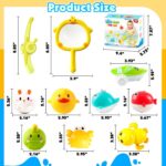 Bath Toys for 3+ Year Olds | Light Up Water & Magnetic Fishing Set with Wind-Up Floating Duck & Boat | Toddler Bath Time Sensory Play, Educational Bathroom Gift for Boys Girls (6 Interactive Pieces） - Image 6