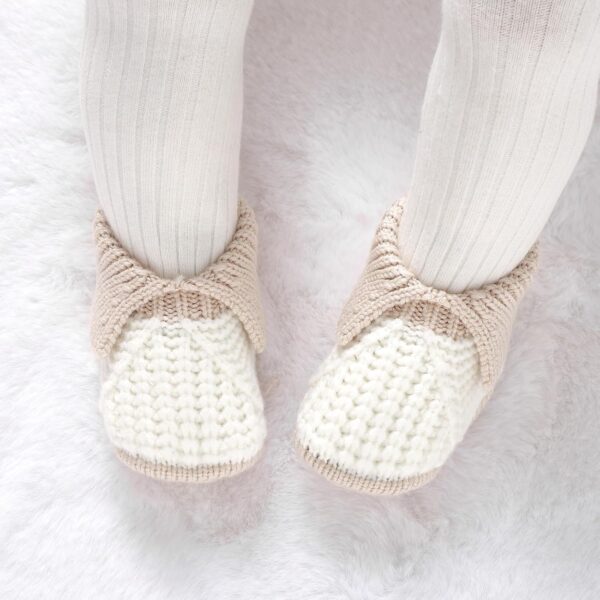 Neiwech Baby Booties Newborn Hand Knit Sock Shoes Soft Cozy First Walkers for Infant Boys Girls - Image 2