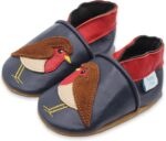 Dotty Fish Soft Leather Baby and Toddler Barefoot Shoes for Boys and Girls. Non-Slip Suede Soles. Animal Designs. 0-6 Months - 4-5 Years - Image 5