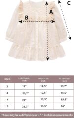 Lilax Toddler Girls' Long Sleeve Lace Embroidered Button Down Dress with Matching Bag - Image 9