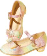 Princess Dress Up Shoes Girls' Mary Jane Shoes - Girls Party Pumps - Flower Girl Wedding Party Girls Sparkly Shoes