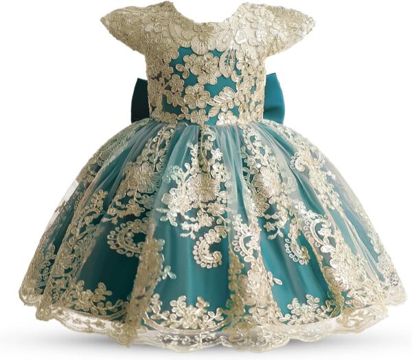 NNJXD Baby Girl Princess Dress Bowknot Sequins Dresses Pageant Wedding Tutu Gown - Image 2