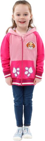 Paw Patrol Hoodie | Skye Girls' Hoodies | Glitter Kids Hoody | Childrens Zip Up Jumper - Image 2