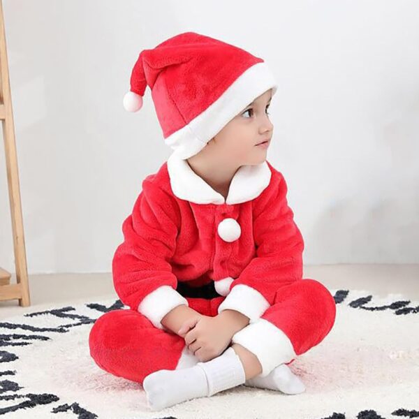 Infant Bloomers 3 6 Months Toddler Baby Girls Boys Thick Christmas Santa Tops Pants Hat Set Outfits Girls Outfits Size 8 Summer - Image 4