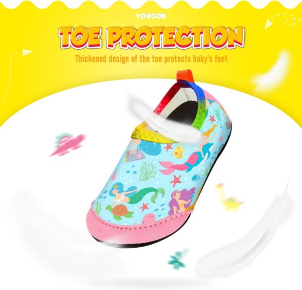 Yorgou Baby Boys Girls Water Shoes Toddler Beach Shoes Barefoot Aqua Socks Non-Slip for Pool Beach - Image 4