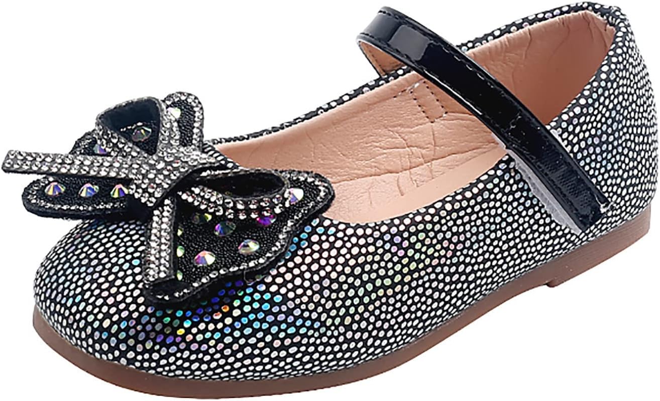 71MYutt0FoL._AC_SL1500_.jpg Crystal Single Sandals Girls Baby Shoes Sequin Rhinestone Bow Kids Infant Pearl Dancing Shoes Shoes Bling Shoes - Image 1