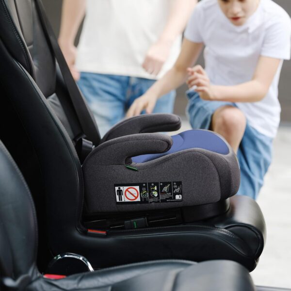 Jovikids I-Size Booster Seat for Car with ISOFIX, 125-150cm (Group 2/3, 6-12 Years), Portable Booster Seat for Kids, Comfortable, Compact, Convenient for Everyday Use, Great for Travel, ECE R129, Blue - Image 10