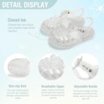 CENCIRILY Toddler Girls Jelly Sandals Soft Rubber Sole Closed Toe Glitter Sparkle Summer Beach Holiday Princess Dress Up Shoes - Image 3